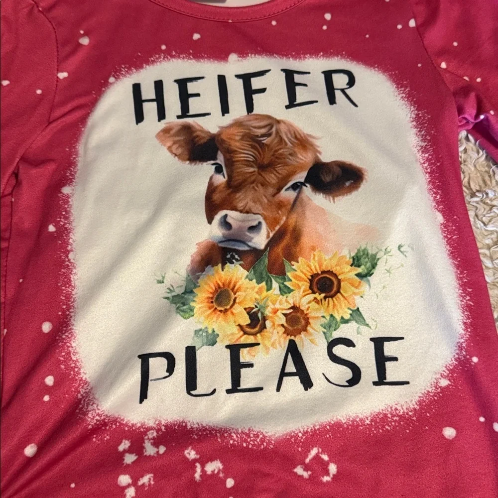 Toddler “Heifer Please” Bell Bottom Outfit